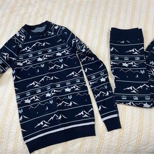 Sweaty Betty Blue and White Mountain Set Medium